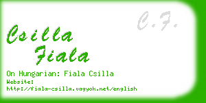 csilla fiala business card